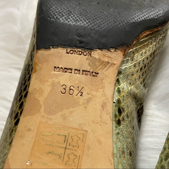 Jimmy Choo Snake-print Leather Kitten Heel - Picture 7 of 11